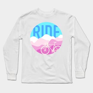 Ride - Cyclocross Bicycle Retro Colors Long Sleeve T-Shirt